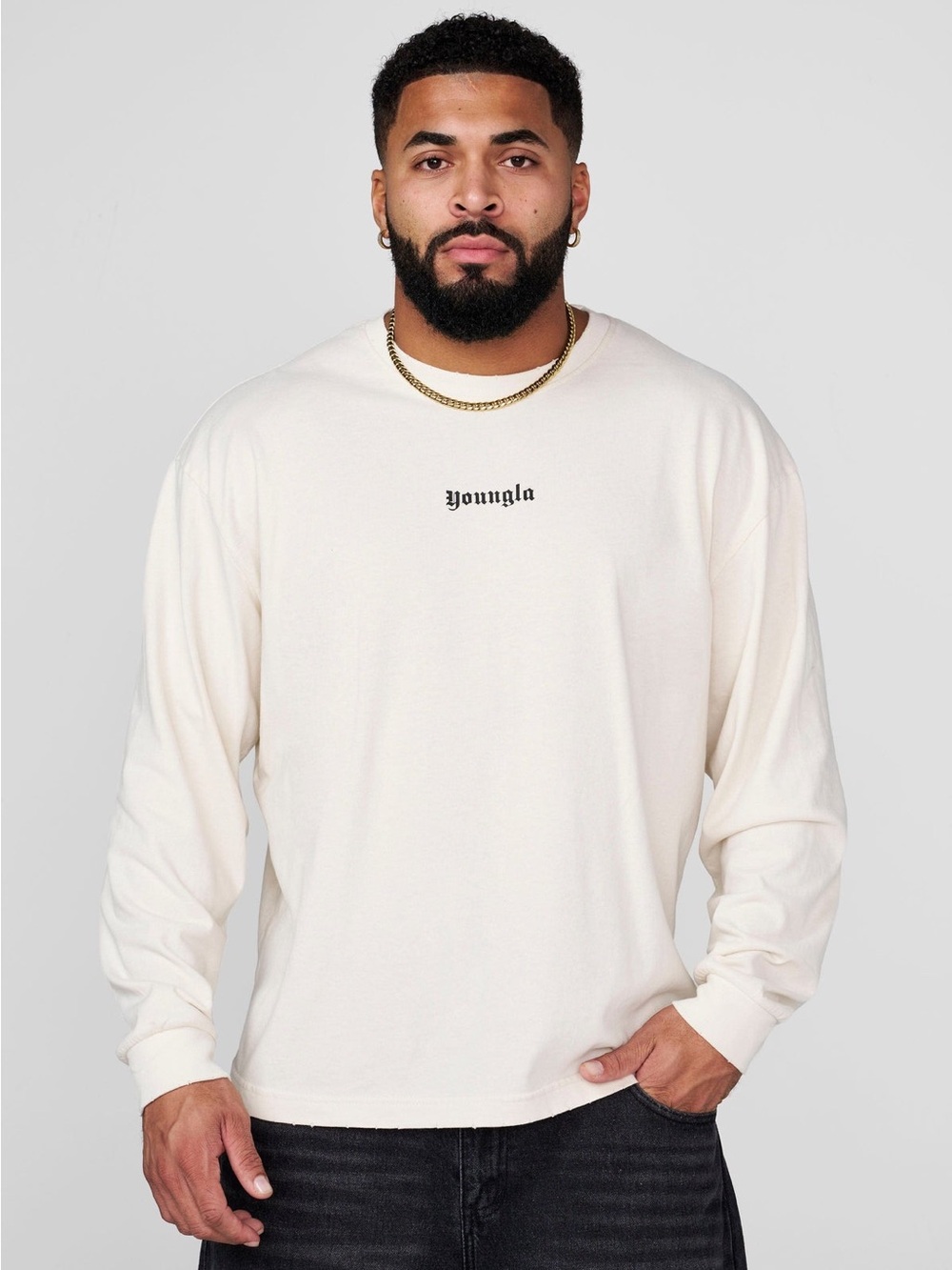 YoungLA Mauve Long Sleeve Logo Tee
